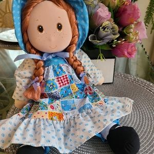 RARE VINTAGE 1974 AmToy Holly Hobbie 15” Soft Doll